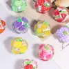 Cor de argila macia simulação de frutas contas furo reto contas soltas contas caneta usável diy corrente de celular chaveiro corrente de bolsa acessórios