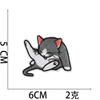 Nuevas pegatinas de tela bordadas con dibujos animados de Xiaotian, pequeñas pegatinas de parche de gato perezoso, bordado por computadora, logotipo de gato, estrella bordada, gato Zhang Zi