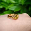 Anel de Flor Dourada Banhado a Ouro Sanduíche Vietnamita Estilo Novo, Joia Falsa Dourada, Anel Feminino, Item Quente de Transmissão ao Vivo Atacado