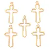 Acessórios de joias DIY em liga pingente de cruz oca colar vintage chaveiro joia pingente decorativo T109