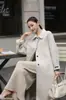 Abrigo de Lana Doble Cara con Cordones y Botones Rectos para Mujer, Nuevo Otoño e Invierno 2026 Estilo Drama Coreano Elegante Ropa de Abrigo de Lana