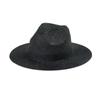 Primavera y Verano nuevo casual moda simple domo sisal jazz sombrero de paja domo ala ancha cuerpo ligero sombra solar reductor de edad sombrero de paja