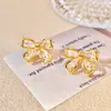 Pendientes Súper de Hada, Dulces, Exquisitos, Versátiles y Elegantes, Nuevos Pendientes de Lujo Ligero Estilo Verano, Pendientes Personalizados de Lazo con Circonita para Mujer
