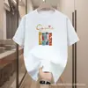 Camiseta de Manga Corta para Hombre Verano 2025 Transfronteriza, Cuello Redondo, Holgada, Casual, Transpirable, Moderna, Versátil, Top de Moda Estampado