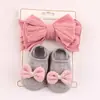 Conjunto de calcetines y diadema para bebés que están aprendiendo a caminar, calcetines cortos antideslizantes, diadema y accesorio para la cabeza de nailon jacquard para recién nacidos