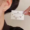 Nuevo Estilo de Primavera Compacto Juego de Tres Piezas de Aretes de Mariposa con Circonita para Mujer, Elegantes, Lujo Ligero, Sencillos, para el Día a Día, Versátiles, Aretes para el Trabajo