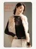 Camiseta Base Engrosada de Terciopelo de Coco Cepillado Doble Cara Otoño e Invierno Nueva para Mujer Cuello Semi-alto Casual Versátil Top de Manga Larga