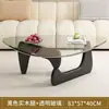 Mesa de Café de Cristal Apartamento Pequeño Sala de Estar Hogar Moderno Minimalista Nórdico Transparente Minimalista Isamu Noguchi Creativa Redonda Mesa de Té