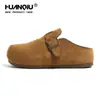 Zapatos Birkenstock de Suela Gruesa Éxito Mundial para Mujer 2025 Nuevo Estilo Otoño que Aumentan la Altura Mocasines sin Cordones para Uso en Exteriores