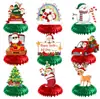 Decoración para fiesta de Navidad transfronteriza adornos de panal Papá Noel y muñeco de nieve accesorios para crear ambiente decoraciones de escritorio