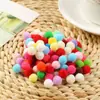 Pompones Pequeños de Colores de Alta Elasticidad Hechos a Mano para Niños Bolas de Felpa con Purpurina Tamaños Mixtos Materiales para Adornos Macaron