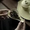 Herramientas de Cerámica Esmaltada Verde Estilo Dinastía Tang y Song, Accesorios de Té para el Hogar, Accesorios para Ceremonia del Té, Dispositivo de Observación de Té, Pieza Decorativa