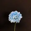 Flores Artificiales Azules para Flores de Boda, Decoración de Fondo de Escenario de Techo de Hotel, Flores Artificiales, Rosas, Hortensias, Flores Artificiales
