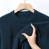 Suéter de cuello medio para hombre, tejido de otoño e invierno, suéter versátil de manga larga como base, color liso, comercio exterior transfronterizo