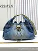 Suministro transfronterizo de alta calidad: BOLSO HOBO estilo hippie 25C con patrón de diamantes y cadena, bolso de hombro y axila de cuero genuino para mujer