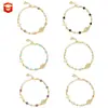 Joias Transfronteiriças Europeias e Americanas Novo Estilo Corrente de Ouro Pingente de Cauda em Forma de Coração 6mm Pontos Rosa Cravejado com Strass Retrato Pingente Cruz Pulseira