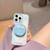 Funda de Teléfono Móvil Pequeña Fresca Estrella Coreana Adecuada para Iphone16Promax Apple 15/14Pro Soporte Magnético para Mujeres