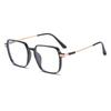 Gafas fotocromáticas automáticas de cambio de color estilo coreano para mujer, versátiles, de alta calidad, anti luz azul, para cara grande, adelgazantes, montura de gafas plana lisa y sencilla