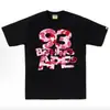 2026 Nueva Marca de Moda Bape Cabeza de Mono Peso Pesado Manga Corta Corte Holgado Unisex Camiseta para Pareja Estudiante