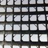Fonte de fábrica 10p preto PVC pequeno quadrado malha respirável plástico-revestido malha pano 9 agulhas mergulhado malha pano