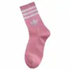 Calcetines Adi Clover para Hombre Deportivos de Hilo Largo de Moda Algodón Puro Absorbentes para Mujer Calcetines de Pareja con Tres Rayas