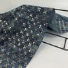 Comércio Exterior Novo Bordado com Lantejoulas Jeans Lavado Atacado Marca Tendência Lantejoulas Novo Chapéu Jeans Material para Calçados Tecido para Vestuário