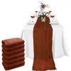 Amazon Cross-Border Caminho de Mesa de Tecido Plissado Fio de Bali Decoração de Festa de Feriado Casamento Caminho de Mesa de Tecido Amassado Atacado