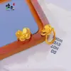 Tienda de Oro Mismo Estilo Flor de Arena Dorada Antigua Luna Auspiciosa Doble Capa Calabaza Mariposa Diseño Anillo Cobre Chapado en Oro Joyería al por Mayor