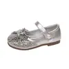 Zapatos Mary Jane para niña, nueva colección de otoño, zapatos de princesa con pedrería, bailarinas infantiles de suela blanda, adecuados para estudiantes de primaria y actuaciones, edades 6-12