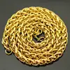 Joyería de Cobre Chapado en Oro Collar de Arena Dorada Vietnamita para Hombre, Patrón de Dragón Monocromático, Cuenta Redonda, Eslabón de Bambú, Collar de Imitación de Oro para Hombre