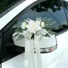 Flores Decorativas Artificiais Criativas para Encostos de Cadeiras de Casamento, Flores para Retrovisor de Carro de Casamento Maçanetas de Porta, Decorações de Flores Artificiais Multiúso para DIY