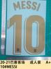 20-21 Barcelona Visitante Adulto Atuendo A+ 10 # Camiseta Messi Número Letra Número Transferencia de Calor Pegatina de Transferencia de Calor
