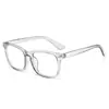 Gafas Protectoras Retro para Computadora de Moda, Lentes Redondos de Montura de Moda sin Graduación para Mujeres con Rostros Grandes, Armazones para Gafas Anti-Luz Azul para Hombres