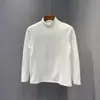 Nueva Colección Otoño-Invierno 2026 Camiseta Blanca de Manga Corta Ajustada para Jóvenes, Camiseta Básica Negra Lisa de Cuello Alto Elástica