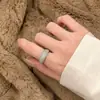 Anillo de Lujo Ligero Estilo Francés con Diamantes Completos para Mujer, Circonita Microincrustada, Diseño de Nicho, Sensación de Alta Gama, Versátil, Personalizado, Anillo Abierto de Moda