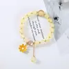 Nuevo Pulsera de Cristal de Flor para Mujer Cristal Rosa Flor de Sol Hermana Novia Pulsera de Estudiante Pulsera Pequeña de Margarita Al por Mayor