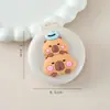 Peine de Cojín de Aire de Conejillo de Indias Lindo de Dibujos Animados Espejo Mini Integrado Peine de Belleza Plegable para Niña Peine de Masaje Plegable para Viaje