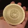 Giroscópio de Dedo Bússola de Latão, Disco Bagua, Ornamento de Artesanato em Metal Latão, Bússola de Cobre Rotativa, Bússola Portátil