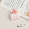 Accesorios de Resina DIY de Dibujos Animados Joyería Pastel de Fresa Crema Dulce Pegamento Pasador Funda para Teléfono Hebilla de Zapato Llavero Colgante con