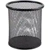 Portalápices de metal con rejilla redonda para estudiantes, oficina, escritorio, multifuncional, creativo, simple, translúcido esmerilado, caja de almacenamiento para bolígrafos