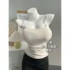 Chaleco Exterior de Tirante Fino para Mujer con Almohadillas en el Pecho para Prevenir la Exposición, Adecuado como Top de Capa Base para Verano, Corte Ajustado, Estilo Dulce y Picante, Camisola de Color Sólido