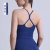 Top Deportivo Chaleco de Yoga Nude para Mujer Espalda Cruzada Hermosa y Ropa Interior Abdominal Fitness Sujetador Sling Ropa de Yoga Verano