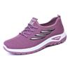 Zapatos individuales tejidos con mosca nuevos de primavera y otoño 2024 para mujer, deportivos, casuales, de moda, estilo coreano, planos, zapatos de tela Old Beijing con cordones