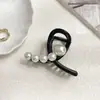 Pinza para el Cabello de Bloques de Color Estilo Coreano para Mujer, Pinza de Tiburón de Gama Alta, Grande y Única, Horquilla Exquisita, Pinza para el Cabello de Parte Superior Alta, Accesorio para el Cabello