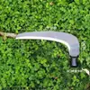 Hoz agrícola de doble grosor, cuchillo para cortar hierba con mango de madera, hoz grande para cortar hierba, cuchillo de doble propósito para cortar árboles y leña