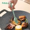 Raspador de Bolo Cremoso Fasola Ferramenta Raspador de Silicone Macio Integrado Resistente a Altas Temperaturas Pincel de Óleo para Assar