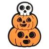 Crocs de Desenho Animado para Halloween Flor Gato Preto Fofo Abóbora Sapato de Borracha Macia Charms Sapatos de Jardim Acessórios Decorativos DIY Em Estoque