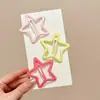 Pinza lateral fresca y dulce en forma de estrella, pinza para el cabello de alta gama estilo dopamina, accesorio para el cabello de pinza para flequillo exquisito y simple