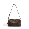 Bolsa de Ombro com Design de Nicho Nova Outono/Inverno 2026, Bolsa de Mão Angulada em Couro Genuíno de Luxo Leve, Bolsa Transversal de Alta Qualidade Europeia e Americana