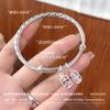 Pulsera de plata de ley 9999 Mobius Ping An Ruyi Foot para mujer, con diseño de nicho y patrón torcido, de plata maciza, regalo